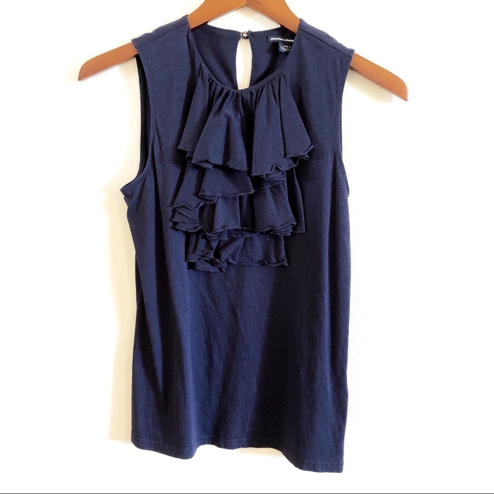 Ralph Lauren Sport Sleeveless Ruffle Top